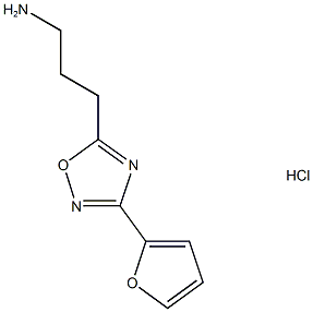 3-(3-(FURAN-2-YL)-1,2,4-OXADIAZOL-5-YL)PROPAN-1-AMINE HYDROCHLORIDE 结构式