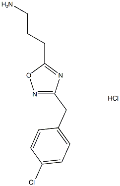 3-(3-(4-CHLOROBENZYL)-1,2,4-OXADIAZOL-5-YL)PROPAN-1-AMINE HYDROCHLORIDE 结构式