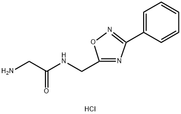 2-AMINO-N-((3-PHENYL-1,2,4-OXADIAZOL-5-YL)METHYL)ACETAMIDE HYDROCHLORIDE 结构式