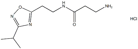 3-AMINO-N-(2-(3-ISOPROPYL-1,2,4-OXADIAZOL-5-YL)ETHYL)PROPANAMIDE HYDROCHLORIDE 结构式