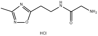 2-AMINO-N-(2-(3-METHYL-1,2,4-OXADIAZOL-5-YL)ETHYL)ACETAMIDE HYDROCHLORIDE 结构式