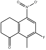 7-氟-3,4-二氢-8-甲基-5-硝基-1(2H)-萘酮 结构式