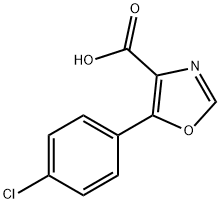 5-(4-氯苯基)噁唑-4-羧酸 结构式