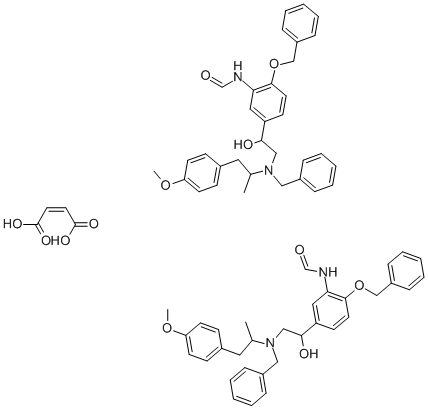 1-(4-苄氧基-3-甲酰氨基苯基)-2-[N-苄基-2'-(4-甲氧基苯基)-1'-甲基乙基氨基]乙醇半富马酸盐 结构式