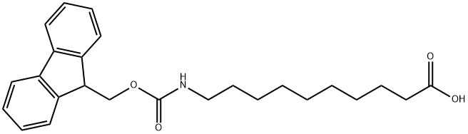 10-[[芴甲氧羰基]氨基]癸酸 结构式
