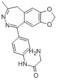 1-(4-Glycylaminophenyl)-4-methyl-7,8-methylenedioxy-5H-2,3-benzodiazep ine 结构式