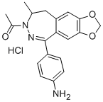 1-(4-Aminophenyl)-3-acetyl-4-methyl-7,8-methylene-dioxy-3,4-dihydro-5H -2,3-benzodiazepine 结构式