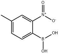 4-甲基-2-硝基苯基硼酸 结构式