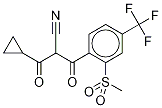 3-环丙基-2-[2-(甲磺酰)-4-(三氟甲基)苯甲酰]-3-氧代丙腈 结构式