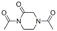 Piperazinone, 1,4-diacetyl- (9CI) 结构式