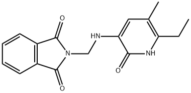 3-(N-(phthalimidomethyl)amino)-5-ethyl-6-methylpyridin-2-(1H)-one 结构式