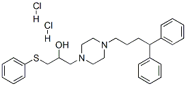 1-[4-(4,4-diphenylbutyl)piperazin-1-yl]-3-phenylsulfanyl-propan-2-ol d ihydrochloride 结构式