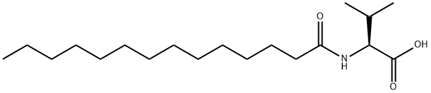 N-十四碳酰基-L-缬氨酸 结构式
