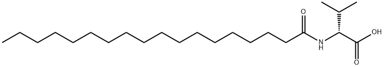 N-十八酰基-D-缬氨酸 结构式
