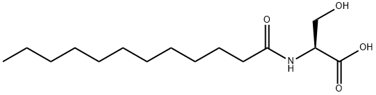 N-十二碳酰-L-丝氨酸 结构式