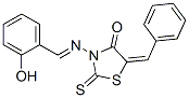 3-[[(2-Hydroxyphenyl)methylene]amino]-5-(phenylmethylene)-2-thioxo-4-thiazolidinone 结构式