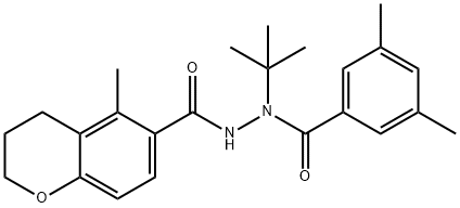 2'-叔丁基-5-甲基-2'-(3,5-二甲基苯甲酰基)色满-6-甲酰肼 结构式