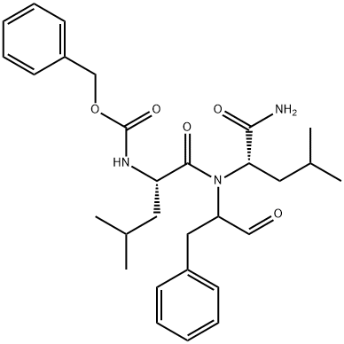 N-benzyloxycarbonyl-leucyl-leucyl-phenylalaninal 结构式