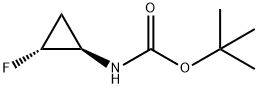 Carbamic acid, (2-fluorocyclopropyl)-, 1,1-dimethylethyl ester, (1R-trans)- (9CI) 结构式