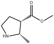 3-Pyrrolidinecarboxylicacid,2-methyl-,methylester,(2S-cis)-(9CI) 结构式