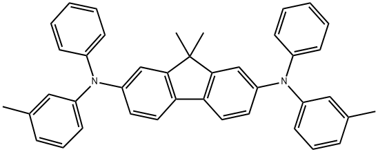 9,9-二甲基-N2,N7-双(3-甲基苯基)-N2,N7-二苯基-9H-芴-2,7-二胺 结构式