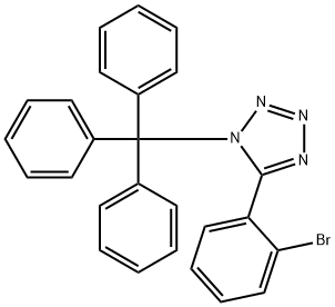 5-(2-溴苯基)-1-三苯甲基-1H-四氮唑 结构式