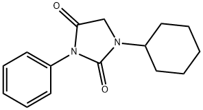 1-Cyclohexyl-3-phenylhydantoin 结构式