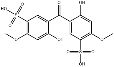 2,2'-二羟基-4,4'-二甲氧基二苯甲酮-5,5'-二磺酸 结构式