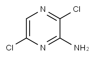 2-氨基-3,6-二氯吡嗪 结构式