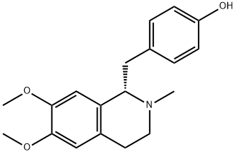 4-[[(1S)-1,2,3,4-Tetrahydro-6,7-dimethoxy-2-methylisoquinolin-1-yl]methyl]phenol 结构式