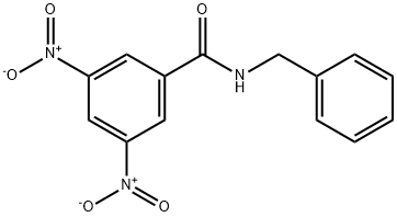 N-苄基-3,5-二硝基苯甲酰胺 结构式