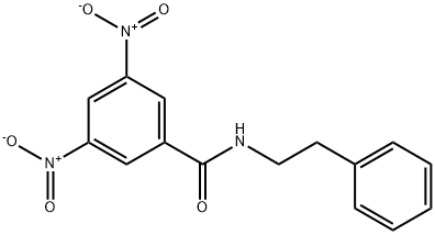 3,5-二硝基-N-(2-苯基乙基)苯甲酰胺 结构式