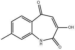 2,5-dihydro-2,5-dioxo-3-hydroxy-8-methyl-1H-benzazepine 结构式