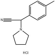 2-(p-Tolyl)-2-pyrrolidin-1-yl-acetonitrile hydrochloride 结构式