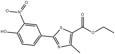 2-(4-羟基-3-硝基苯基)-4-甲基-5-噻唑甲酸乙酯 结构式