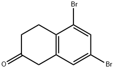 5,7-二溴-2-四氢萘酮 结构式