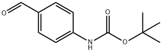 4-甲酰基苯基氨基甲酸叔丁酯 结构式