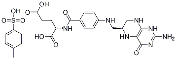 (S)-N-[4-[[(2-AMino-1,4,5,6,7,8-hexahydro-4-oxo-6-pteridinyl)Methyl]aMino]benzoyl]-L-glutaMic Acid Mono(4-Methylbenzenesulfonate) 结构式