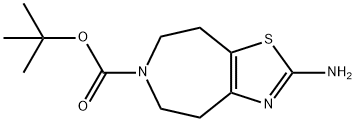 tert-butyl 2-amino-4,5,7,8-tetrahydrothiazolo[5,4-d]azepine-6-carboxylate 结构式