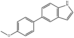 5-(4-甲氧基苯基)-1H-吲哚 结构式