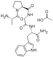 L-丙氨酸-2-吡咯羧酸-甘氨酸-L左旋色氨酸乙酸盐 结构式