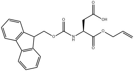N-(9-芴甲氧羰基)-L-天冬氨酸 alpha-烯丙酯 结构式