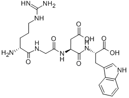 arginyl-glycyl-aspartyl-tryptophan 结构式