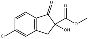 5-氯-2-甲氧羰基-2-羟基-1-茚酮 结构式