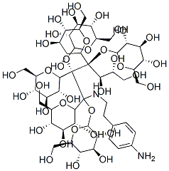 1-(2-(4-Aminophenyl)ethyl)amino-1-(hexaglucosyl)deoxyglucitol 结构式