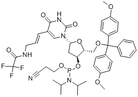 5-TFA-AA-DU 亚磷酰胺单体 结构式