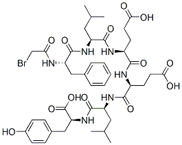 N-bromoacetyl-phenylalanyl-leucyl-glutamyl-glutamyl-leucyl-tyrosine 结构式