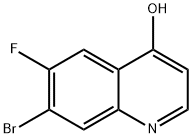 7-溴-6-氟喹啉-4-醇 结构式