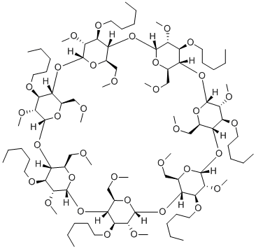 HEPTAKIS(2,6-DI-O-METHYL-3-O-''PENTYL)-BETA-CYCLODEXTRIN* 结构式