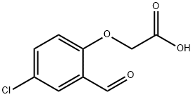 (4-氯-2-甲酰基苯氧基)乙酸 结构式